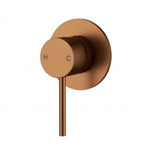 Otus Brushed Copper Slimline SS Wall Mixer
